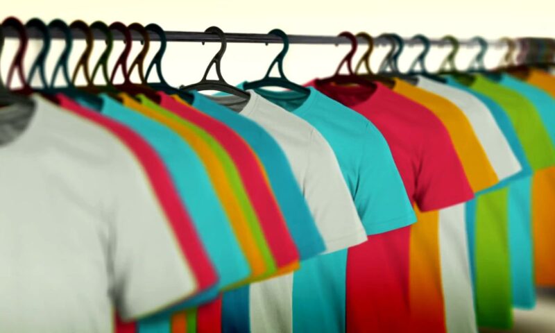 prikaz mnogo majica na ofingeru