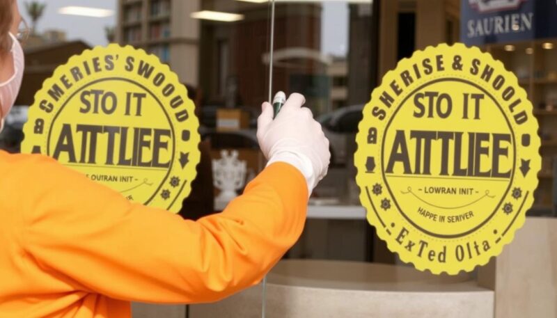 kako zalepiti nalepnice na izlog